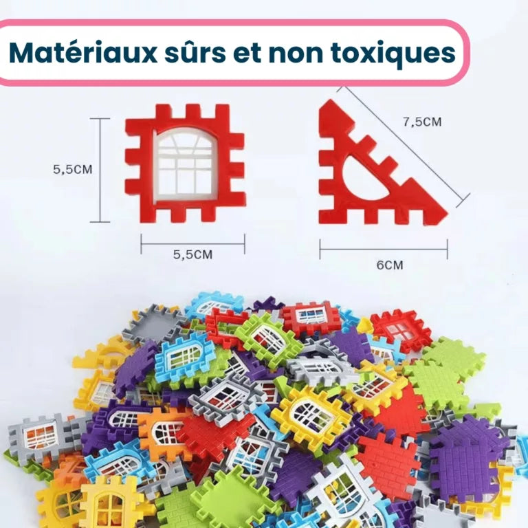 Jeu Enfant de Blocs de Construction Montessori Éducatif