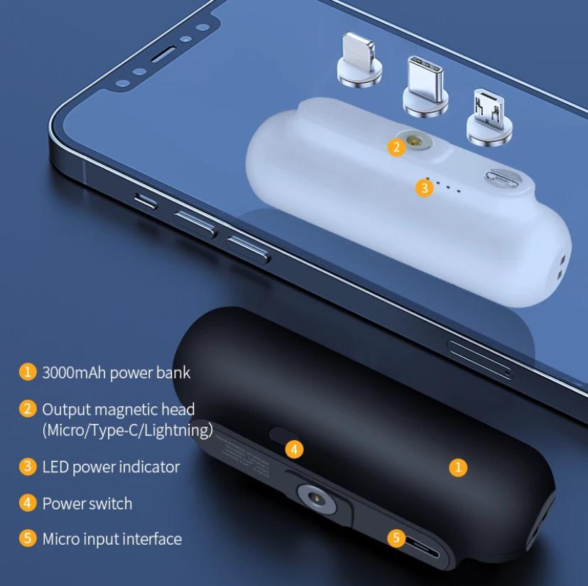 Power Bank magnétique sans fil