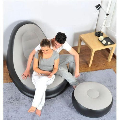 Fauteuil Gonflable avec Pouf et Gonfleur OFFERT