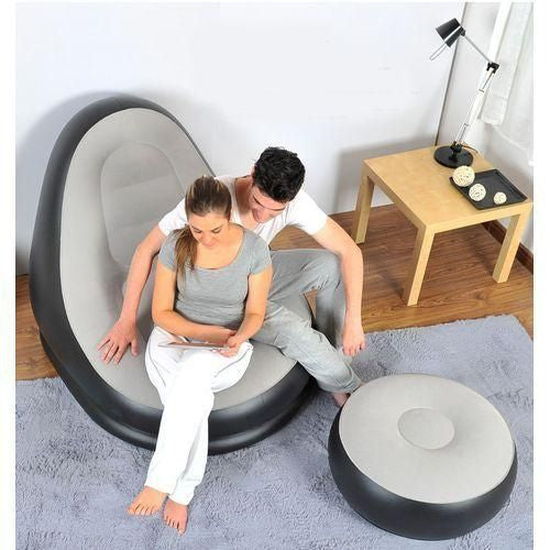 Fauteuil Gonflable avec Pouf et Gonfleur OFFERT