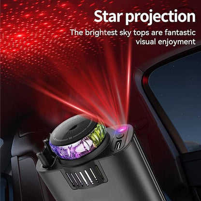 Chargeur de Voiture Rétractable 5 en 1 avec Diffuseur de parfum & Projecteur Ciel Étoilé