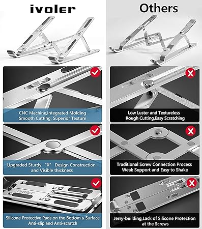 Support de pc portable pliable en aluminium haute Qualité