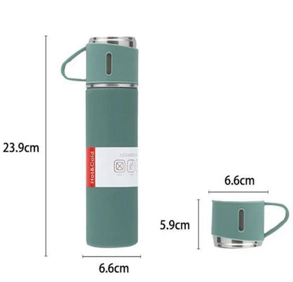 Thermos avec 3 Tasse en Acier Inoxydable