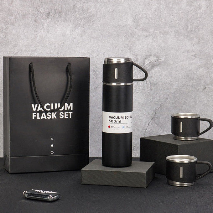 Thermos avec 3 Tasse en Acier Inoxydable